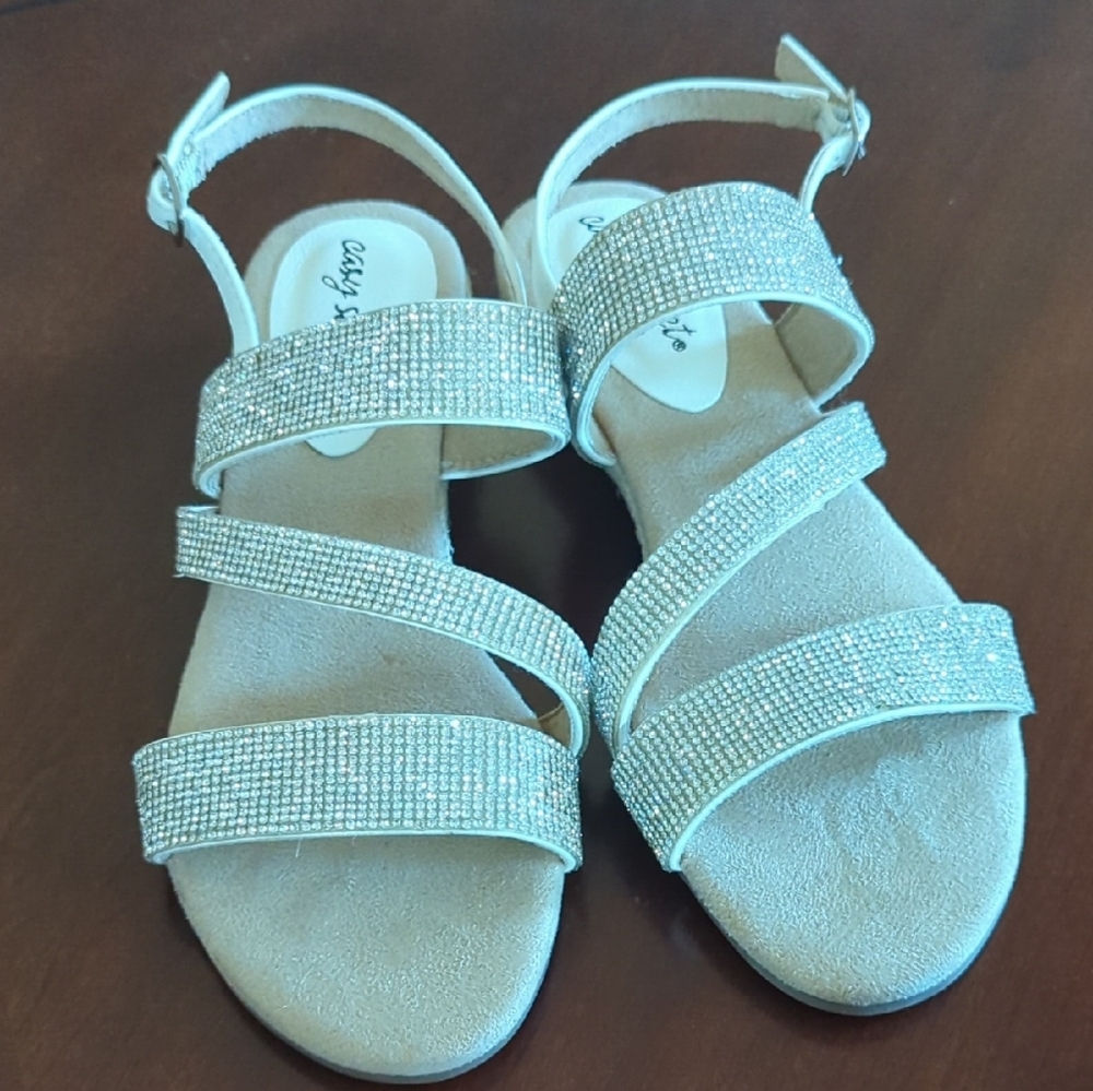 Ladies Easy Street Sparkly Sandals, Sz 7.5